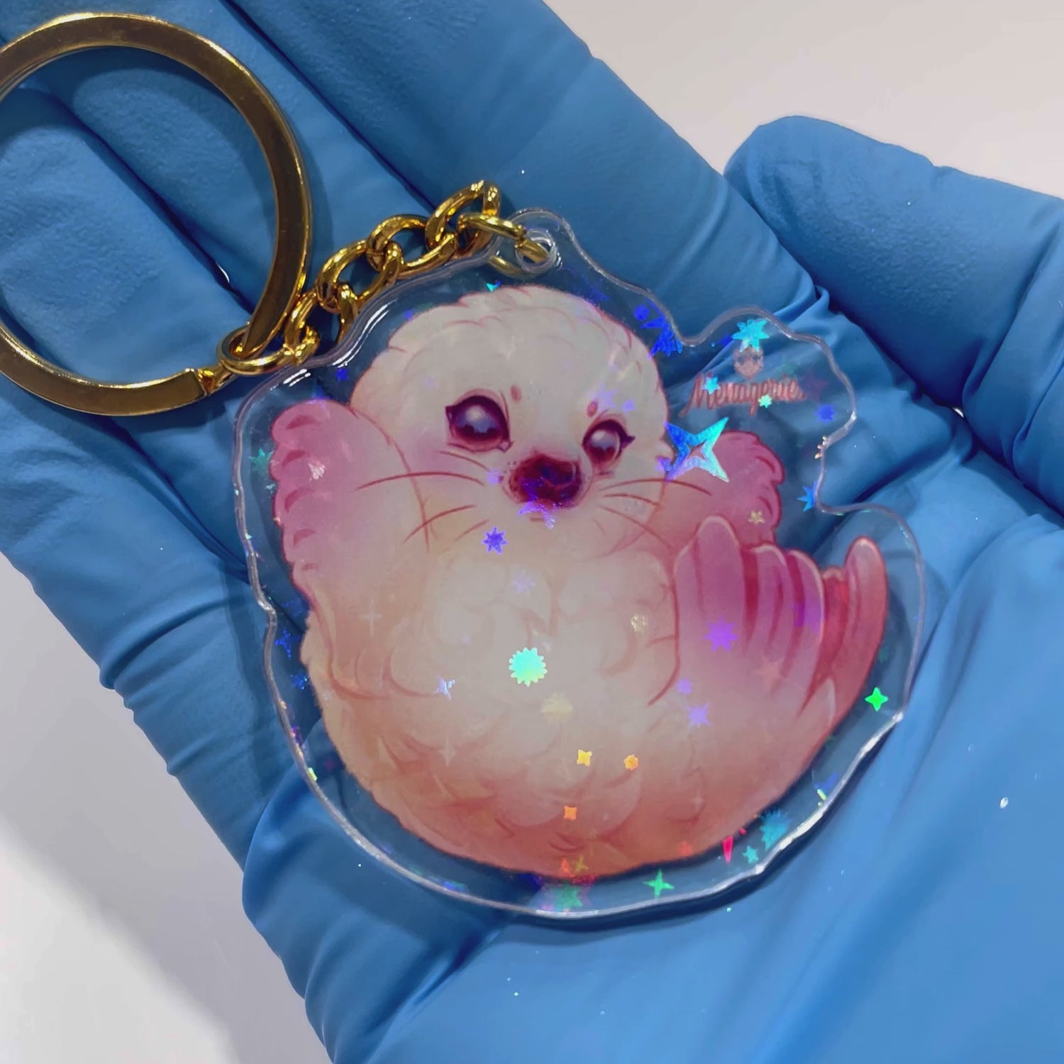 Holo Seal Pup Keychain